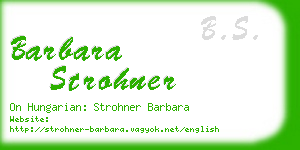 barbara strohner business card